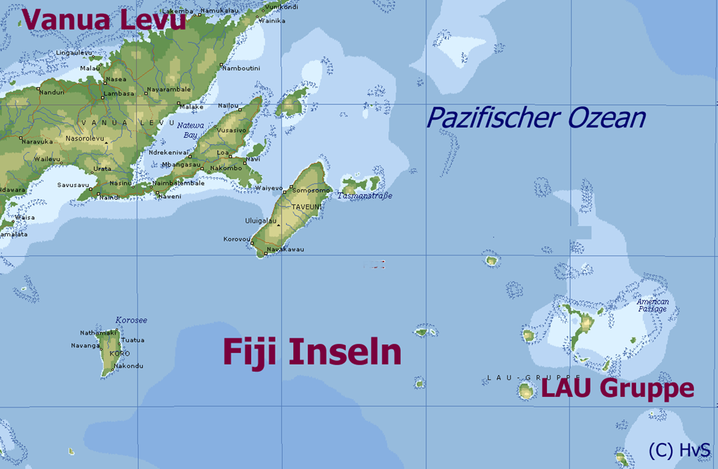 Fidschi Inseln Weltkarte