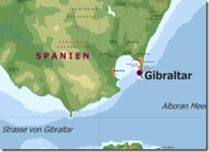 Situation Ankerplatz Gibraltar La Linea