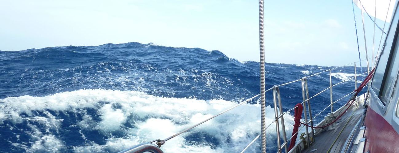 Yacht am Wind