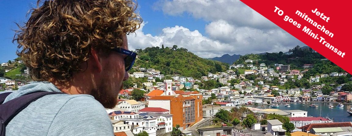 Lennart Burke mit Störer Lennart Burke auf Grenada (c) Lennart Burke
